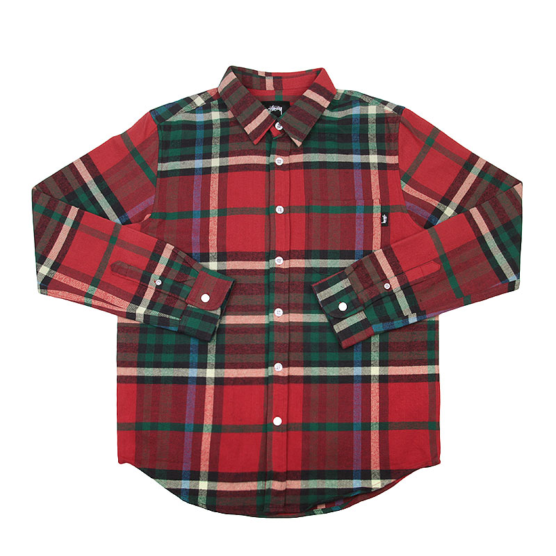 мужская красная рубашка Stussy Big Plaid Shirt 111830-red - цена, описание, фото 1